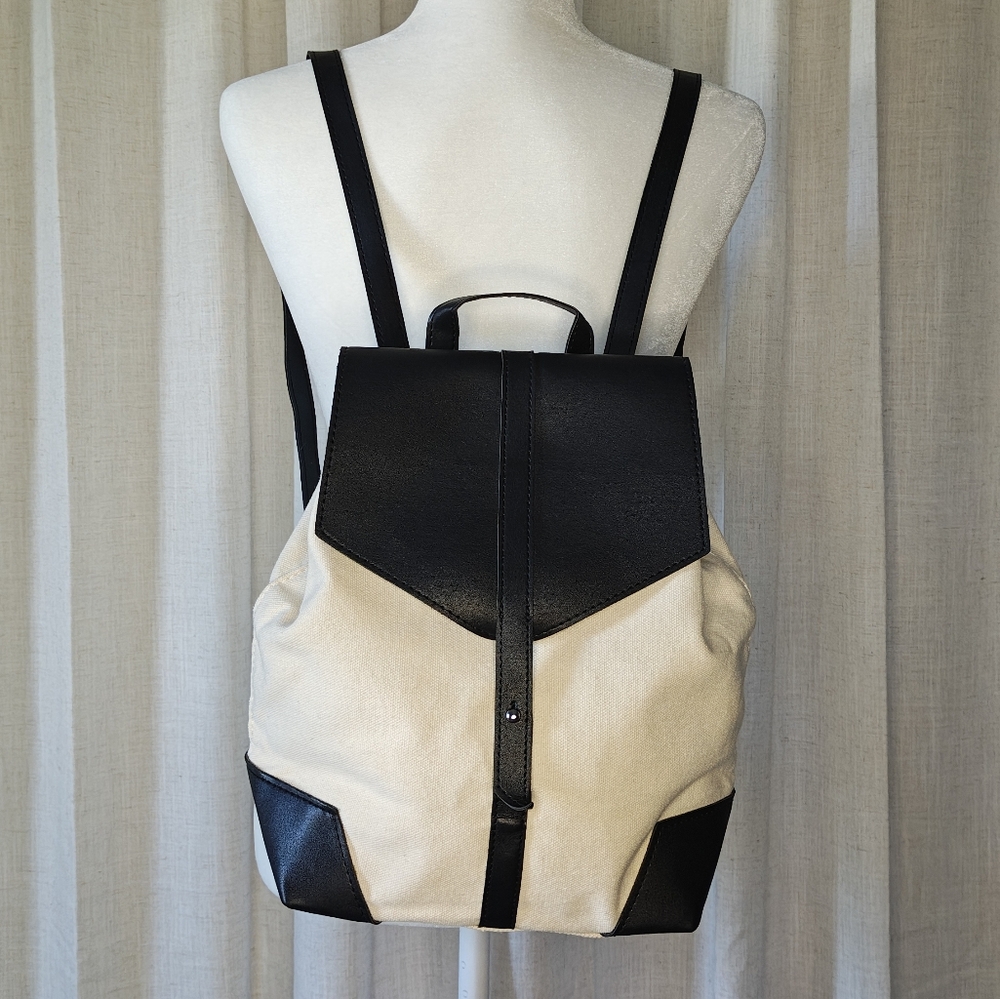 DEUX LUX Black and Cream Backpack